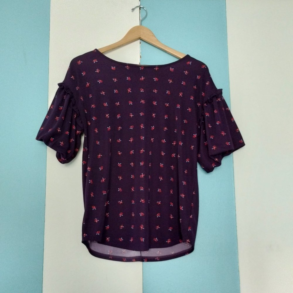 Ann Taylor Purple Floral Top - Picture 6 of 10